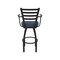 Holland Bar Stool Co Jackie with Arms 30 in. Swivel Bar Stool with Black Wrinkle Finish and Graph Anchor Seat 415 - alternate 9